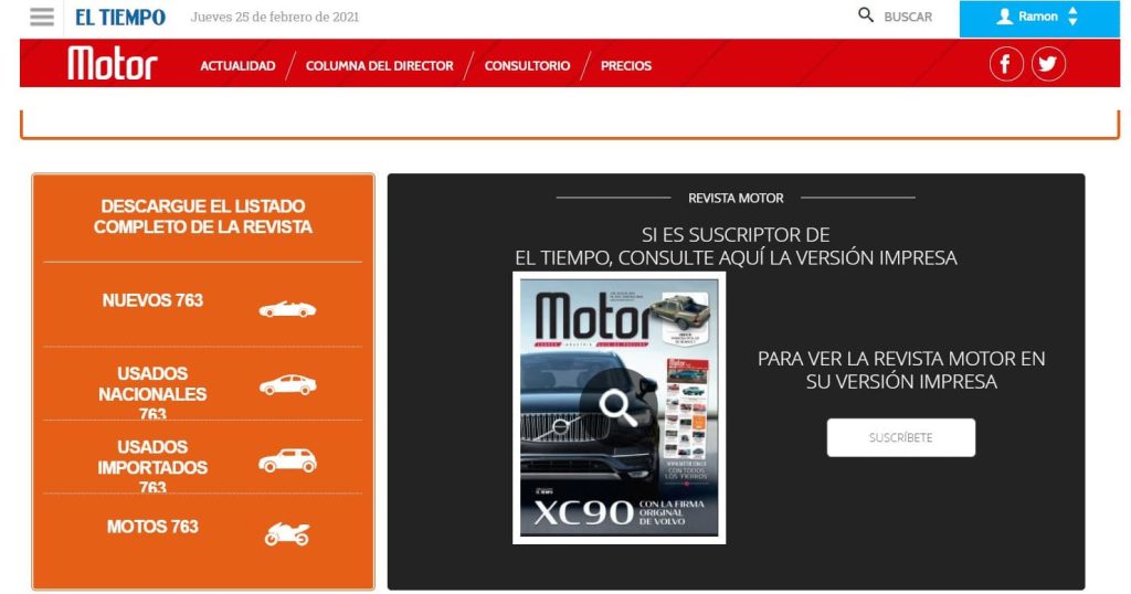 Listado de precios vehiculos colombia 2021