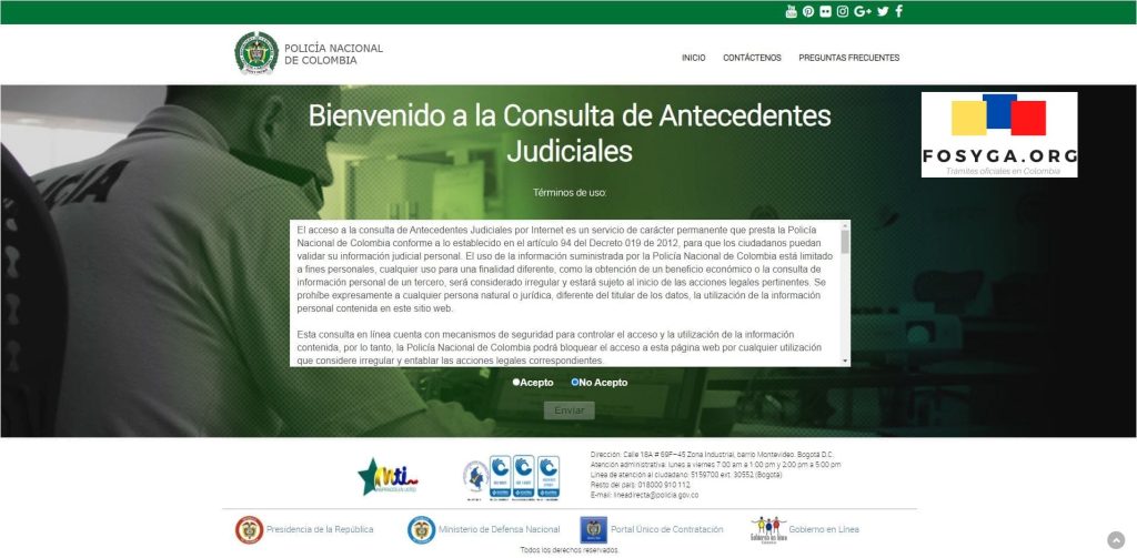 Portal web policia nacional colombia