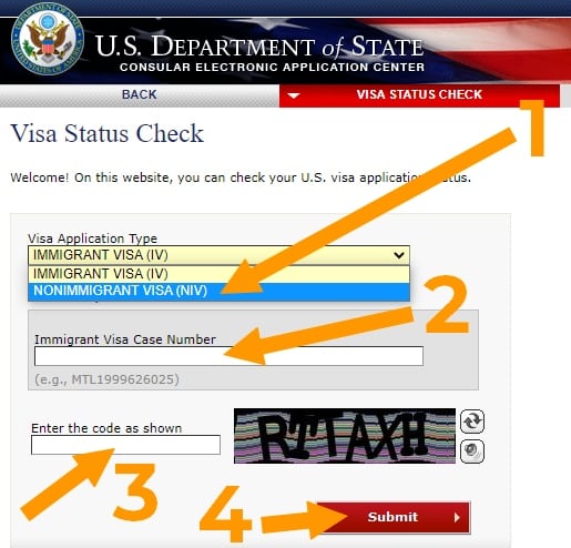 consultar estado de visa americana
